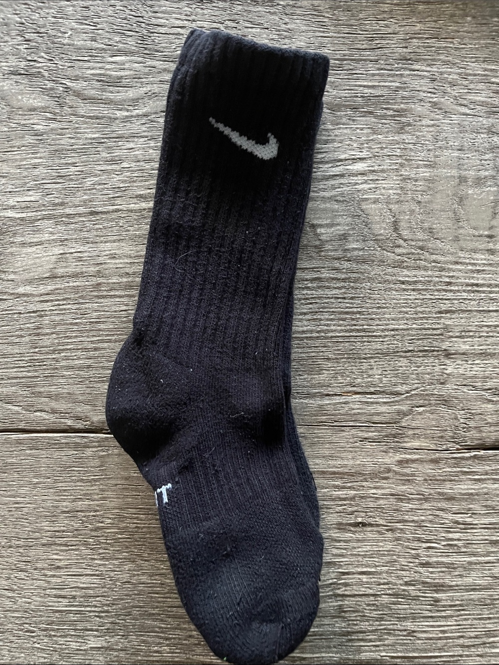 Nike Black Crew Athletic Socks with White Swoosh